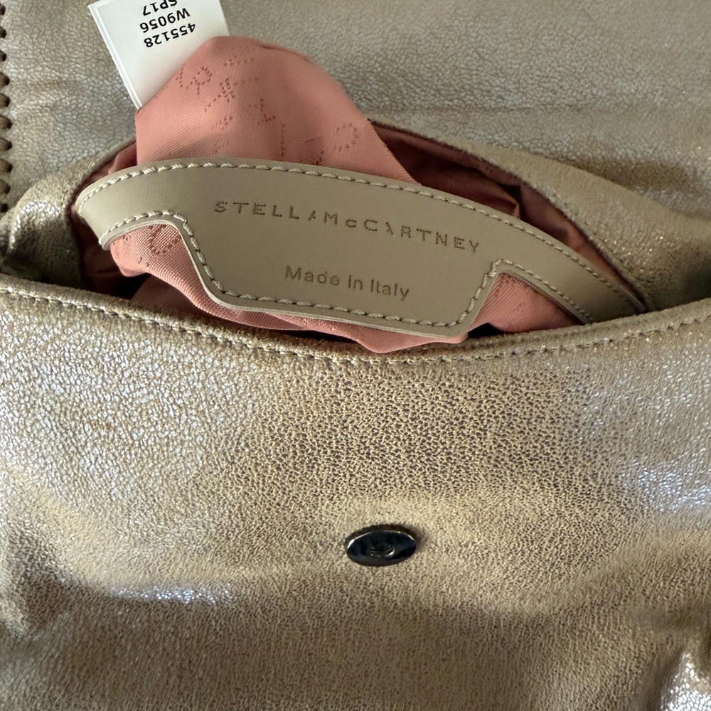 Stella McCartney Tan Clutch with Chain Trim - Picture 8 of 9